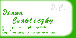 diana csapliczky business card